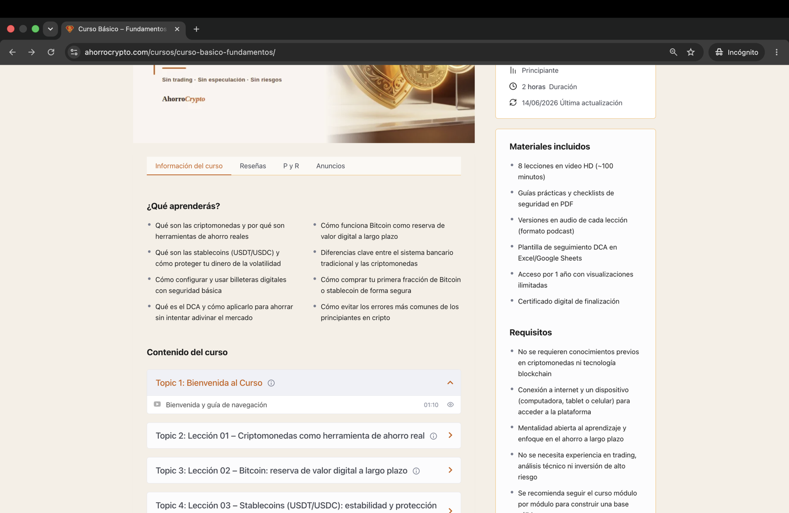 Panel estudiantes - reproductor